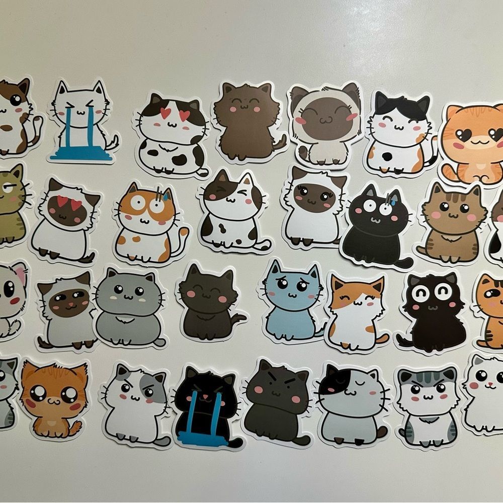 Cute Cartoon Cat Stickers - Picture 3 of 4